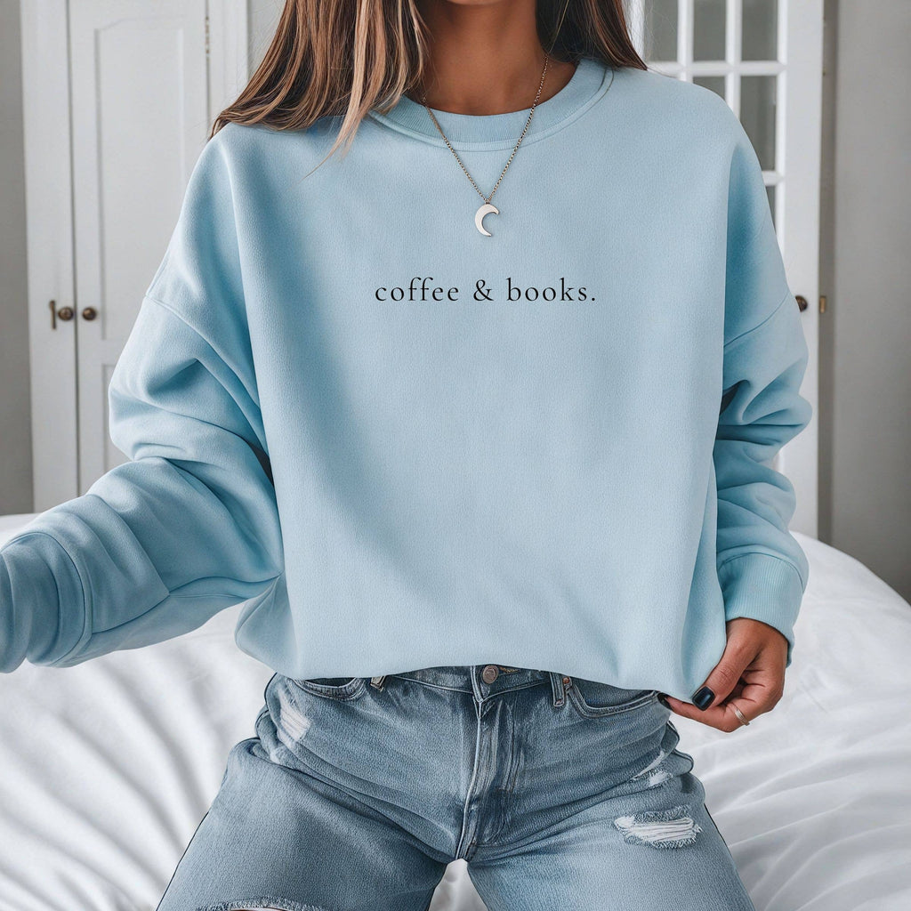 Coffee & Books Sweatshirt. - Bookworm Tee - Summer