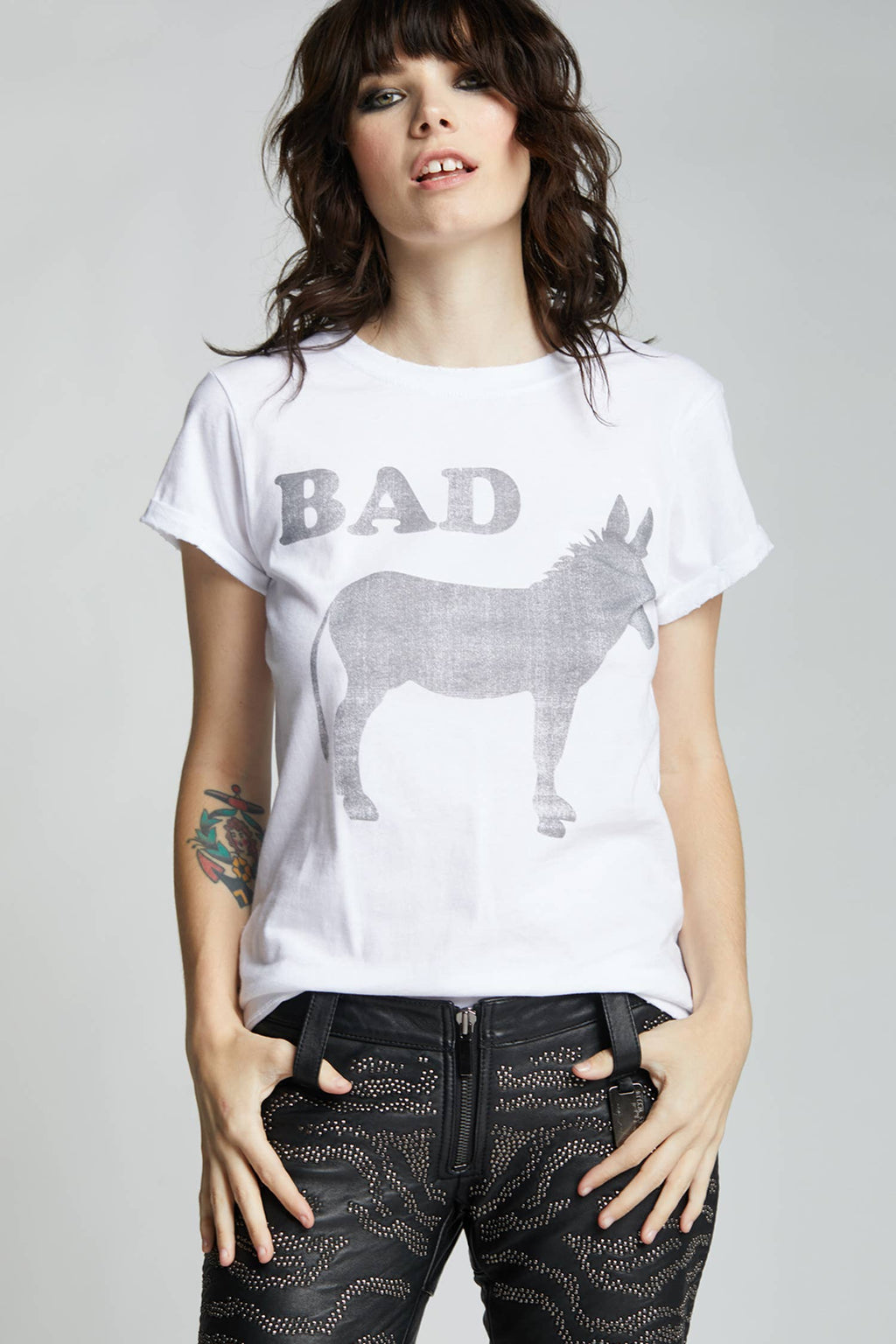 Bad Ass Vintage Fitted Cotton Graphic Tee | 201108