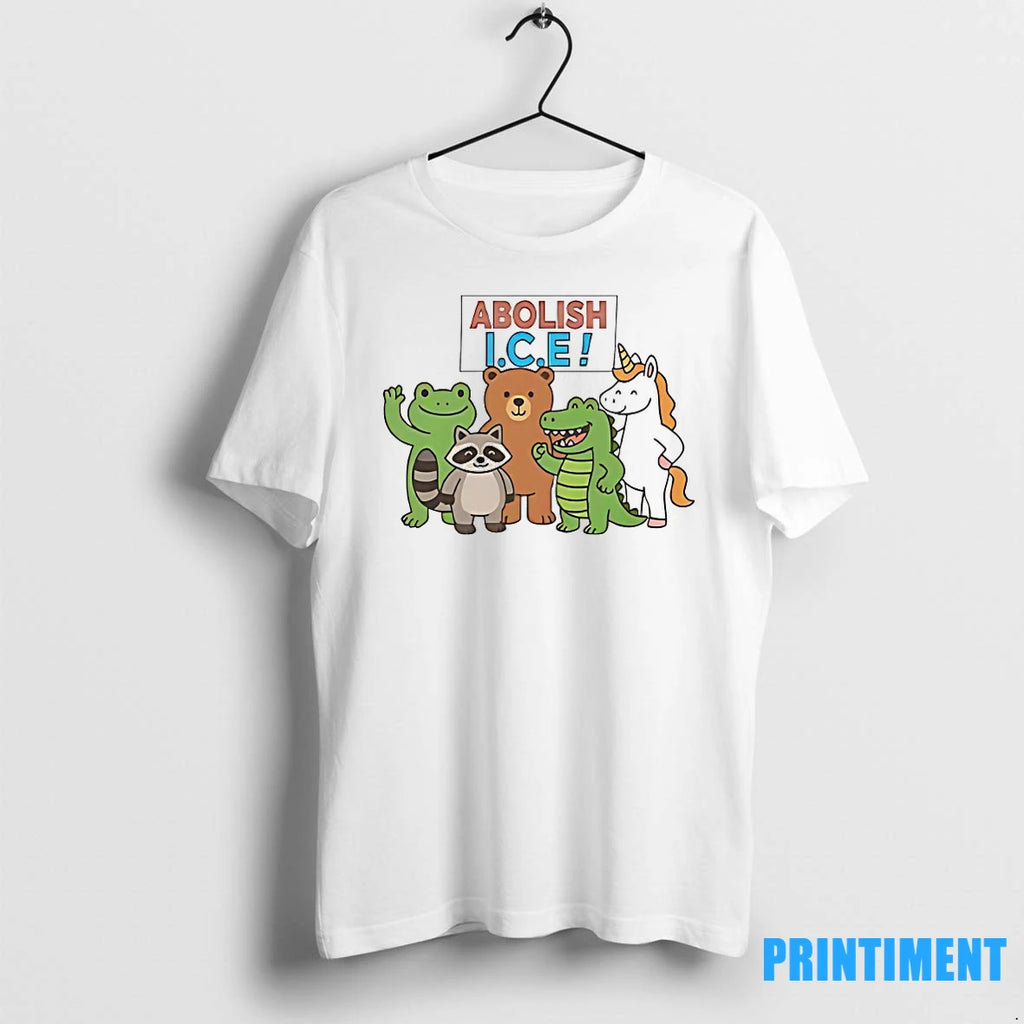 Abolish Ice Frog Unicorn Raccoon Bear Dinosaur Protest Tshirts Sweater