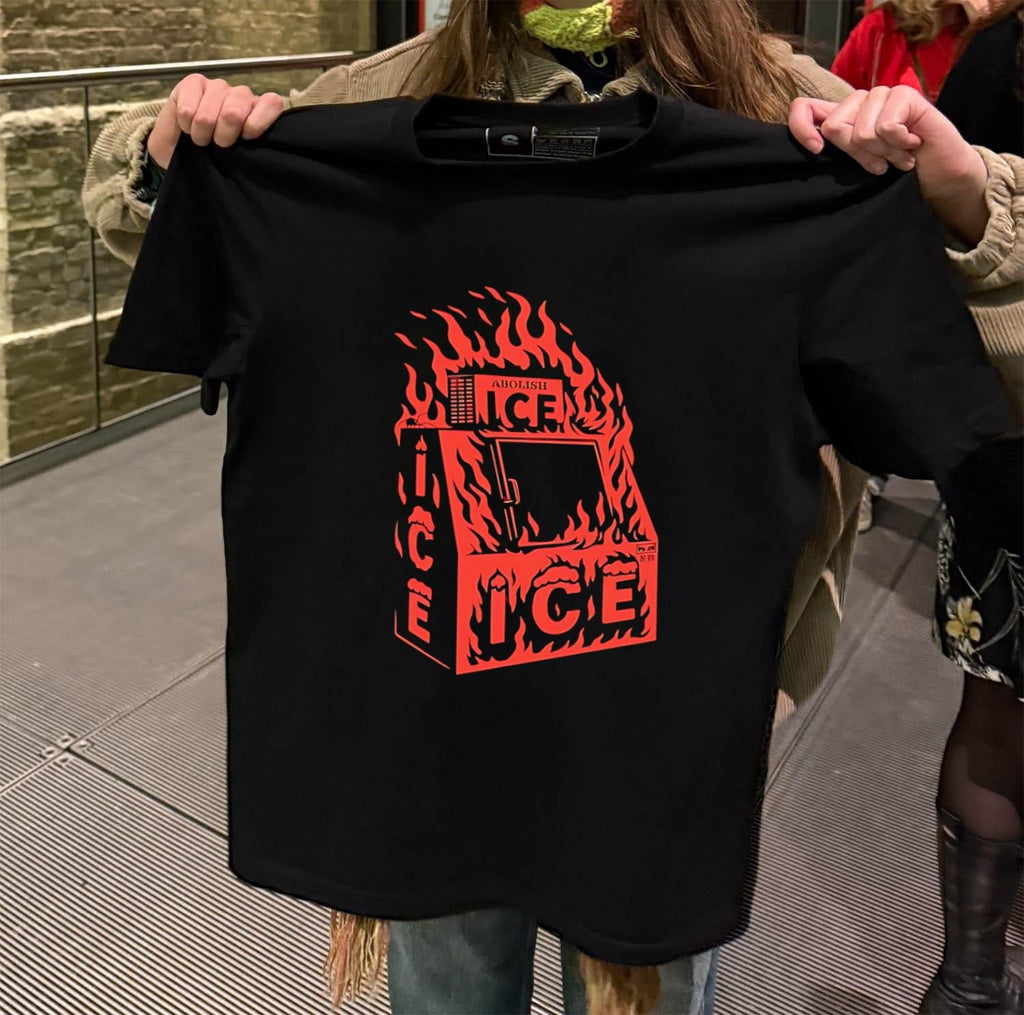 Abolish ICE Immigration Customs Enforcement On Fire Ice Box shirt
