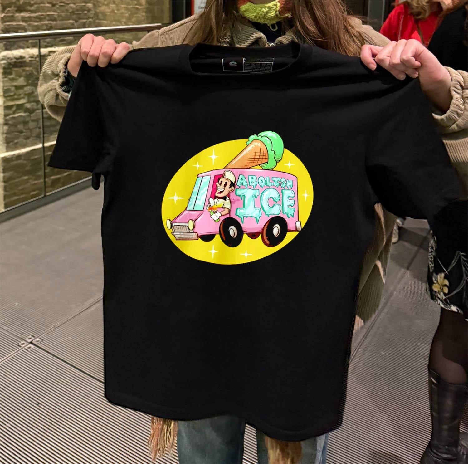 Abolish Ice Cream Truck Molotov Cocktail Man shirt