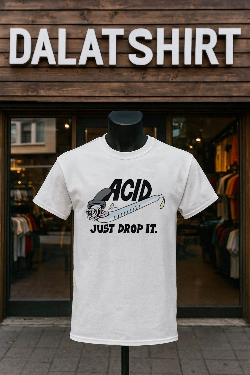 Acid Just Drop It Cartoon Eyedropper Character shirt