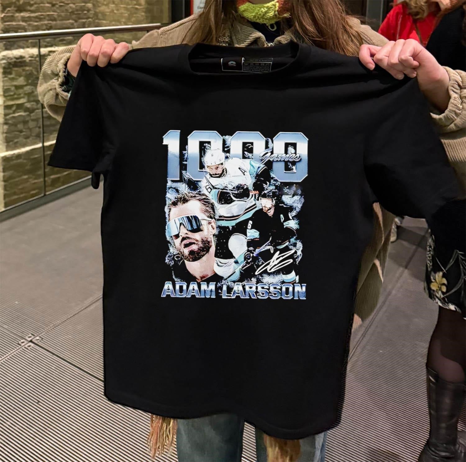 Adam Larsson Seattle 1000 Games F&B Digitally Printed Graphics shirt