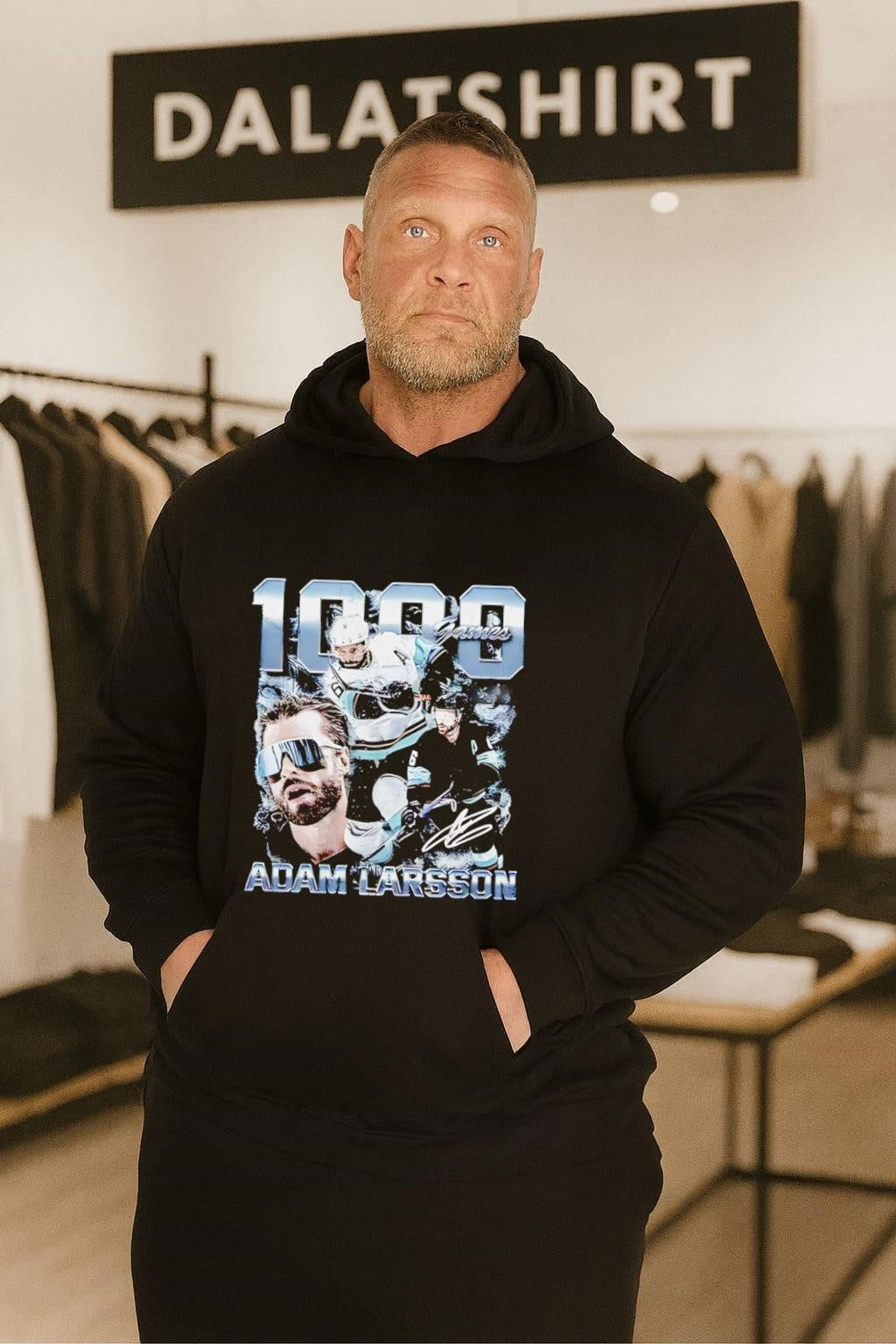 Adam Larsson Seattle 1000 Games F&B Digitally Printed Graphics shirt
