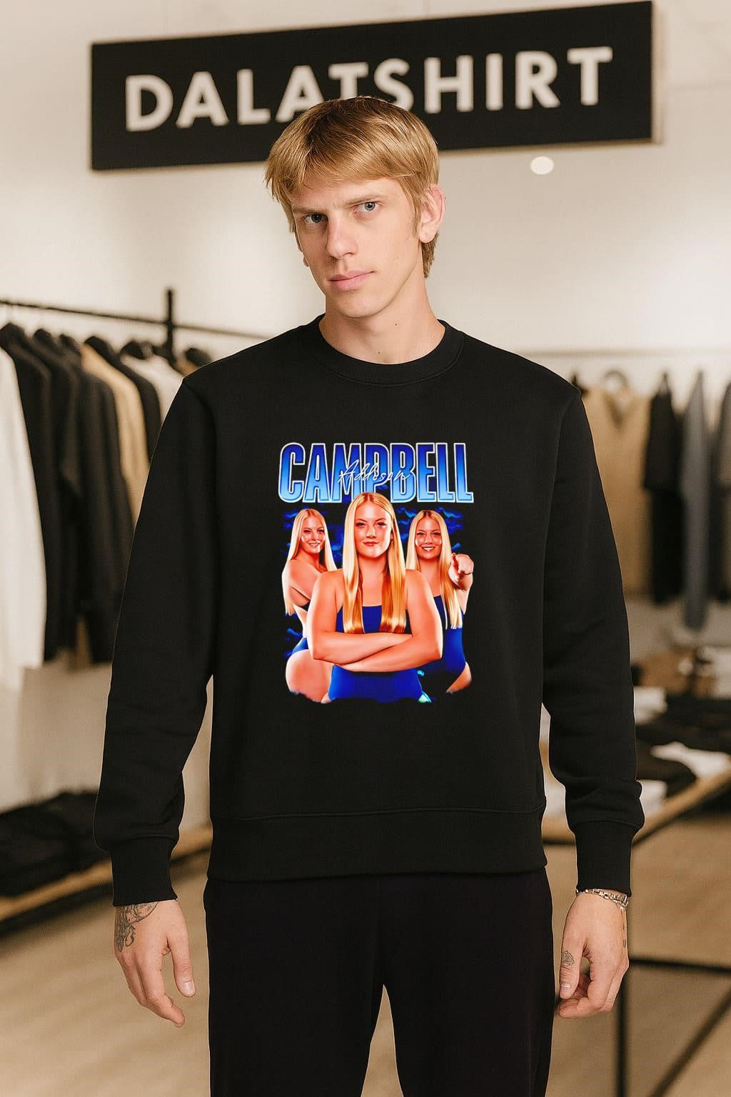 Addison Campbell Swimmer Blue Sky Gradient shirt