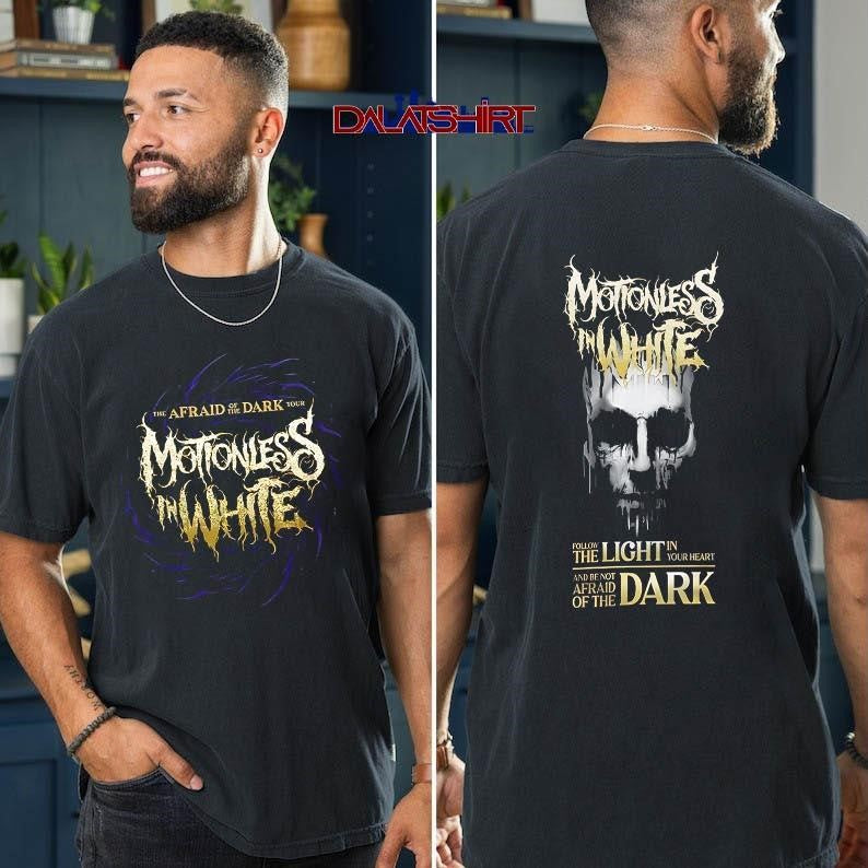 Afraid of the Dark Motionless In White 2026 tour shirt