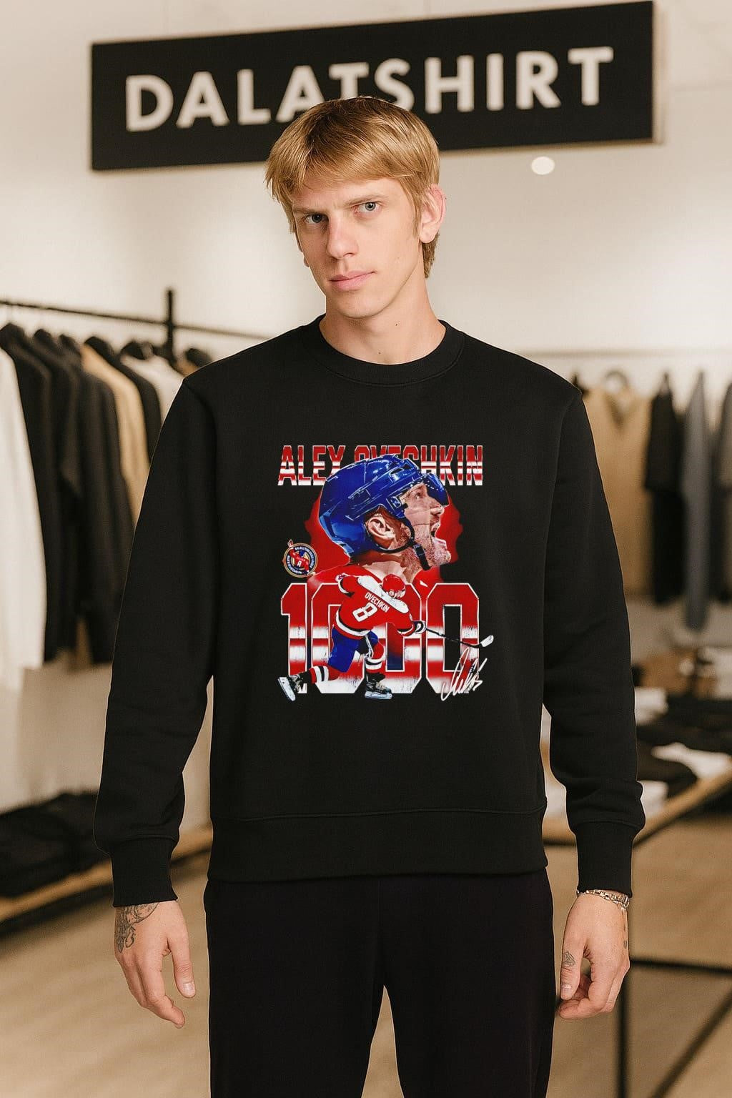 Alex Ovechkin Washington 1000 Goals Digitally Printed Graphics shirt