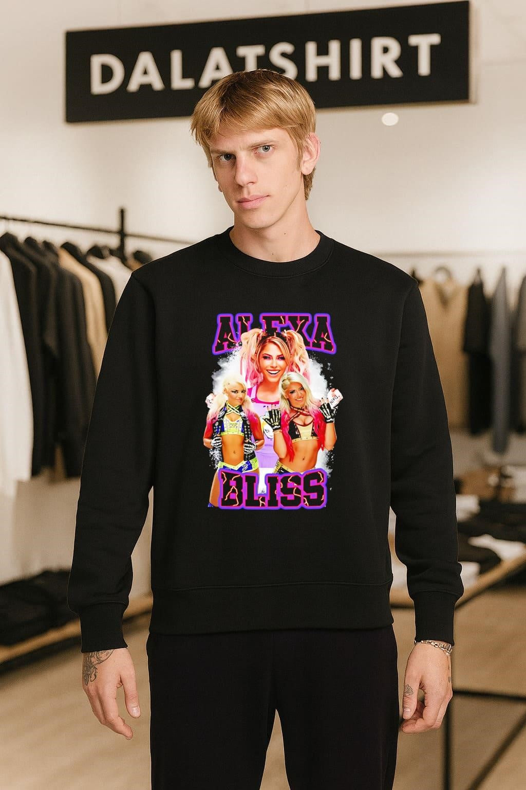 Alexa Bliss Pink and Purple Wrestling Tribute shirt