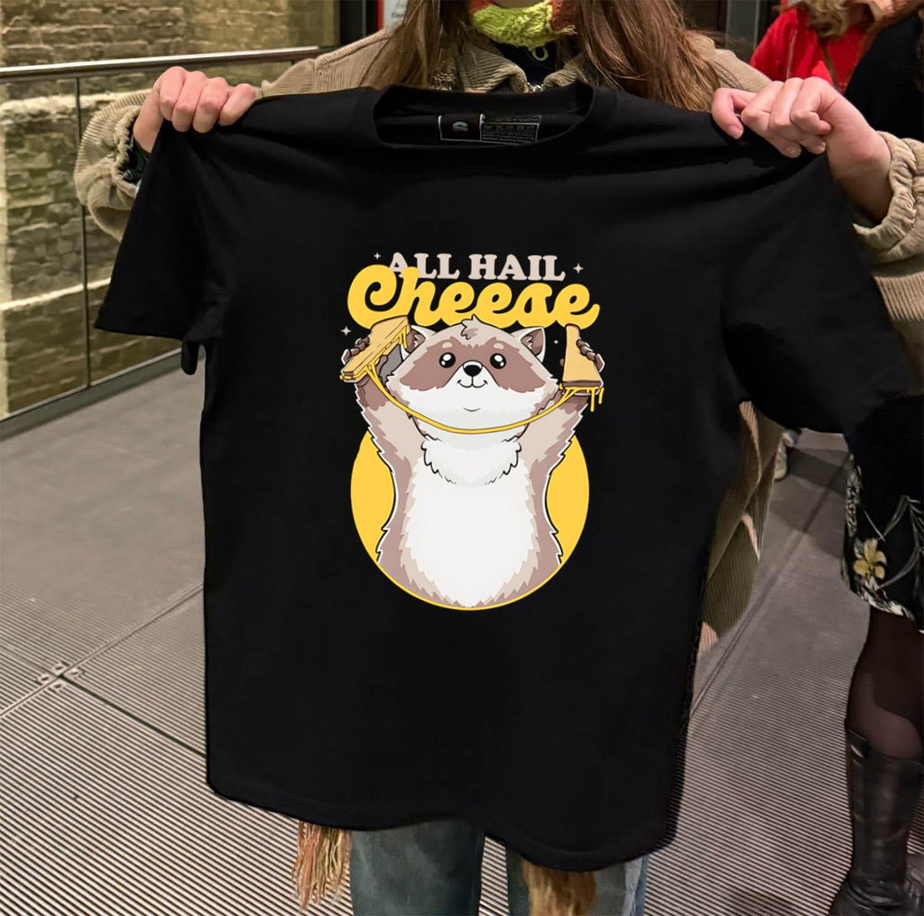 All Hail Cheese Raccoon Holding Grilled Cheese Sandwich shirt