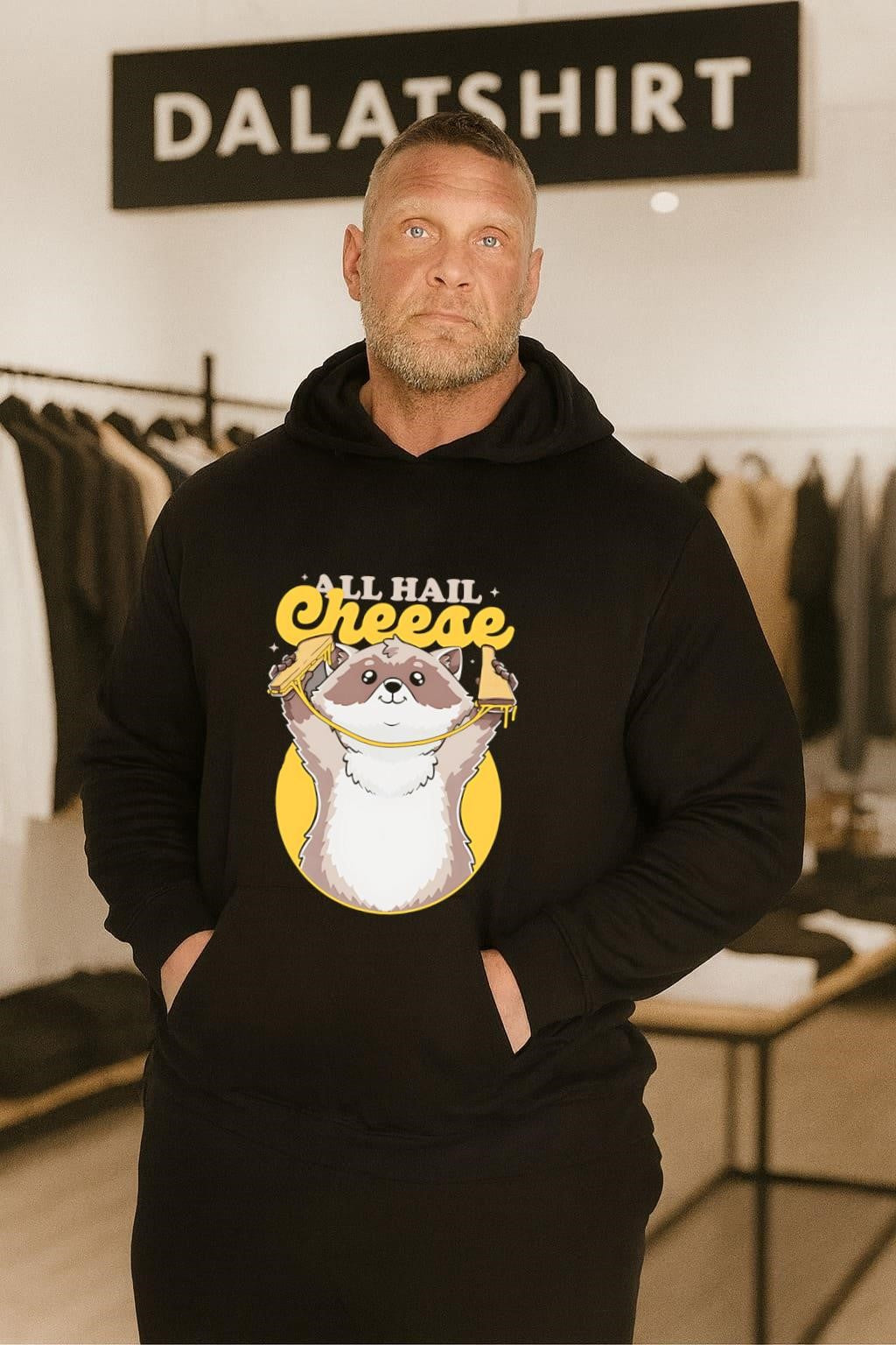 All Hail Cheese Raccoon Holding Grilled Cheese Sandwich shirt