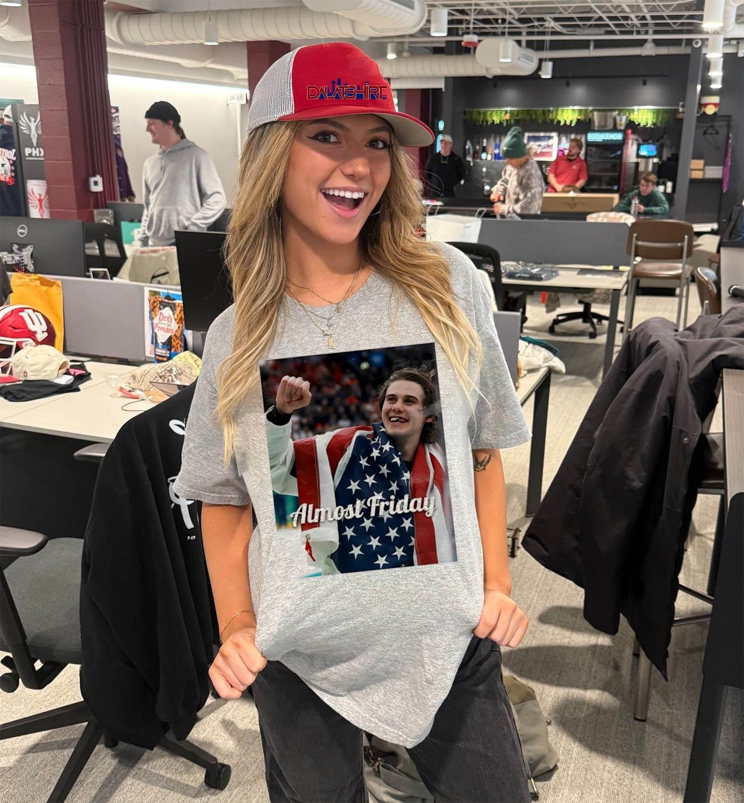 Almost Friday Jack Hughes USA hockey winner shirt