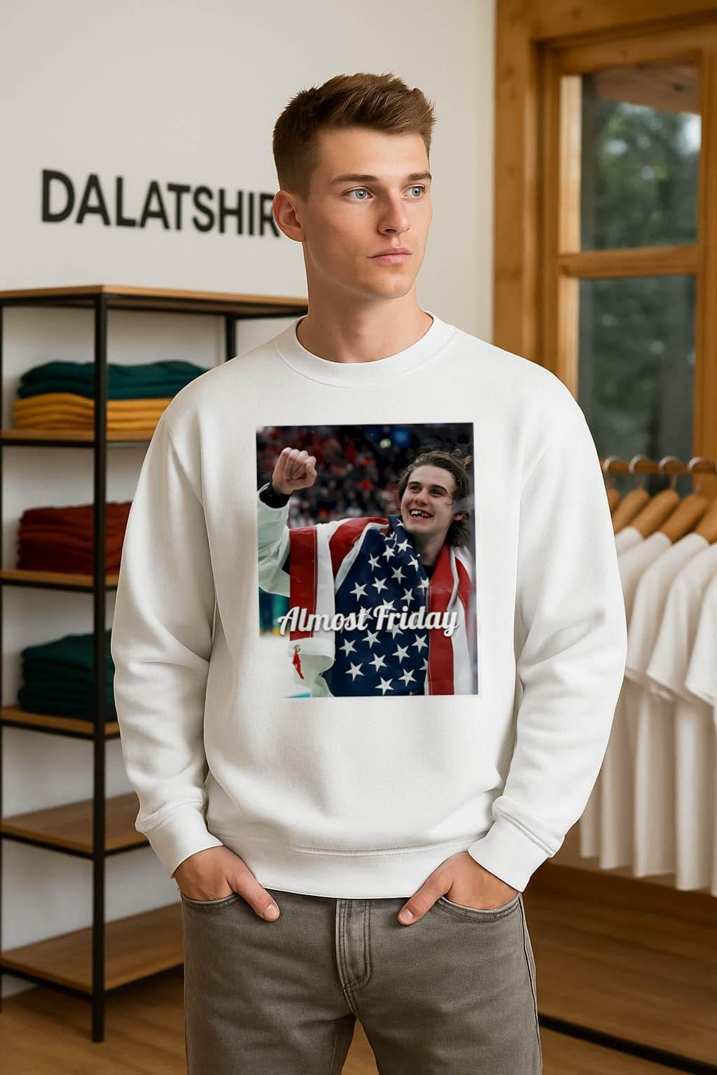 Almost Friday Jack Hughes USA hockey winner shirt