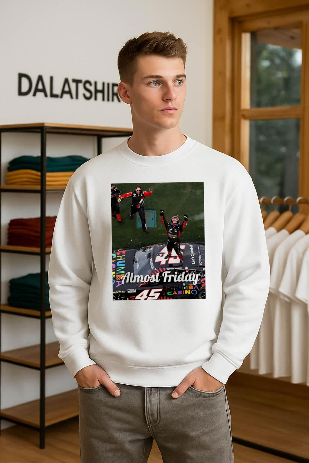 Almost Friday Nascar Driver Celebrating On Number 45 Car shirt