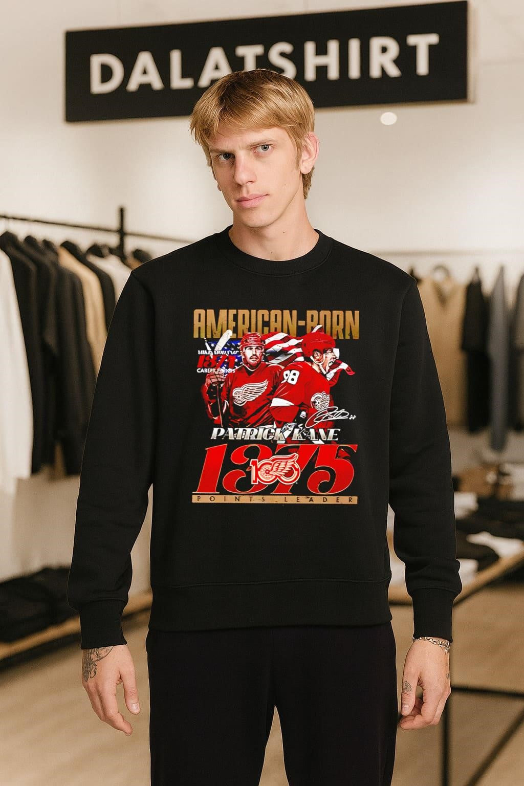 American-Born Mike Modano Patrick Kane Detroit Red Wings shirt