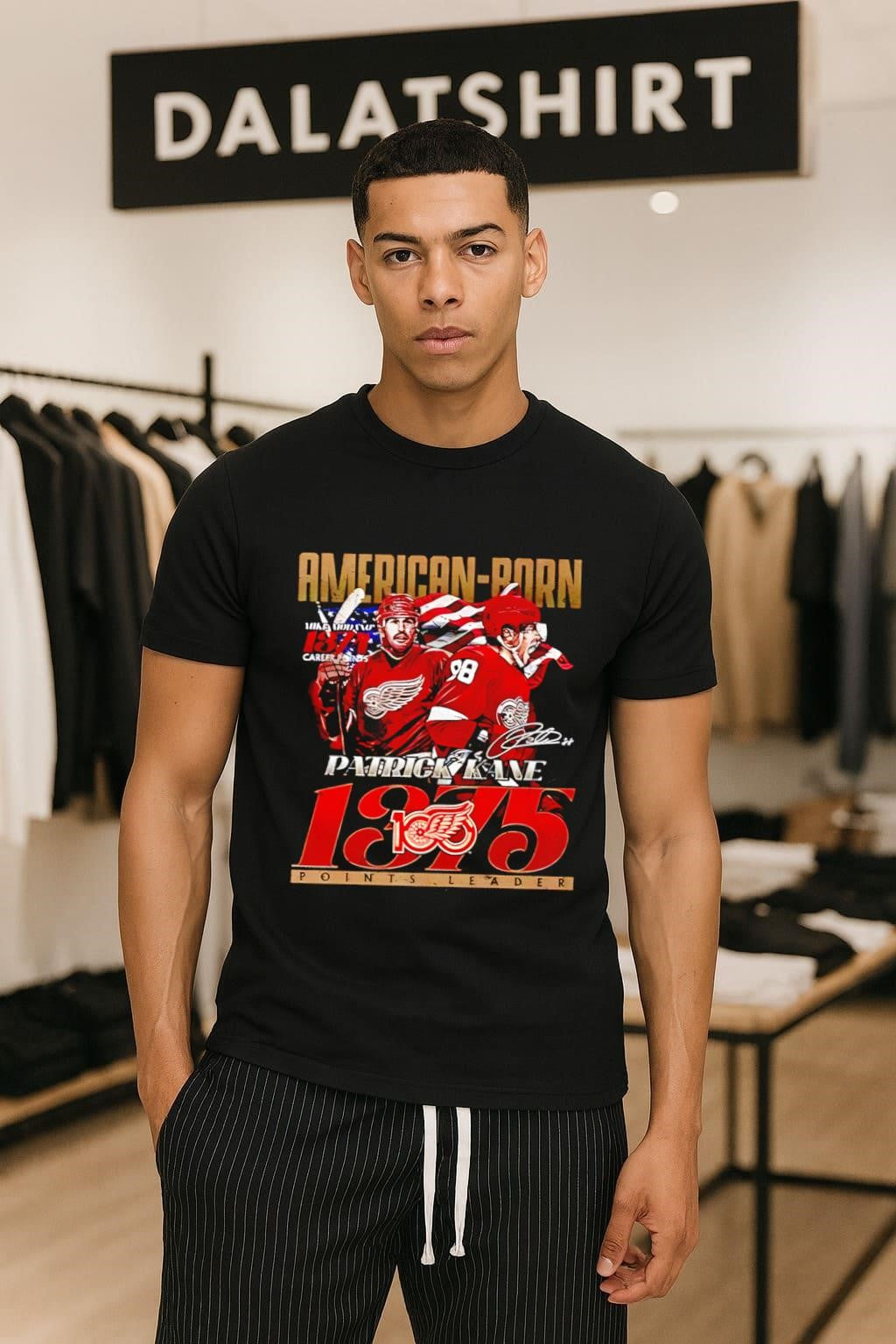American-Born Mike Modano Patrick Kane Detroit Red Wings shirt
