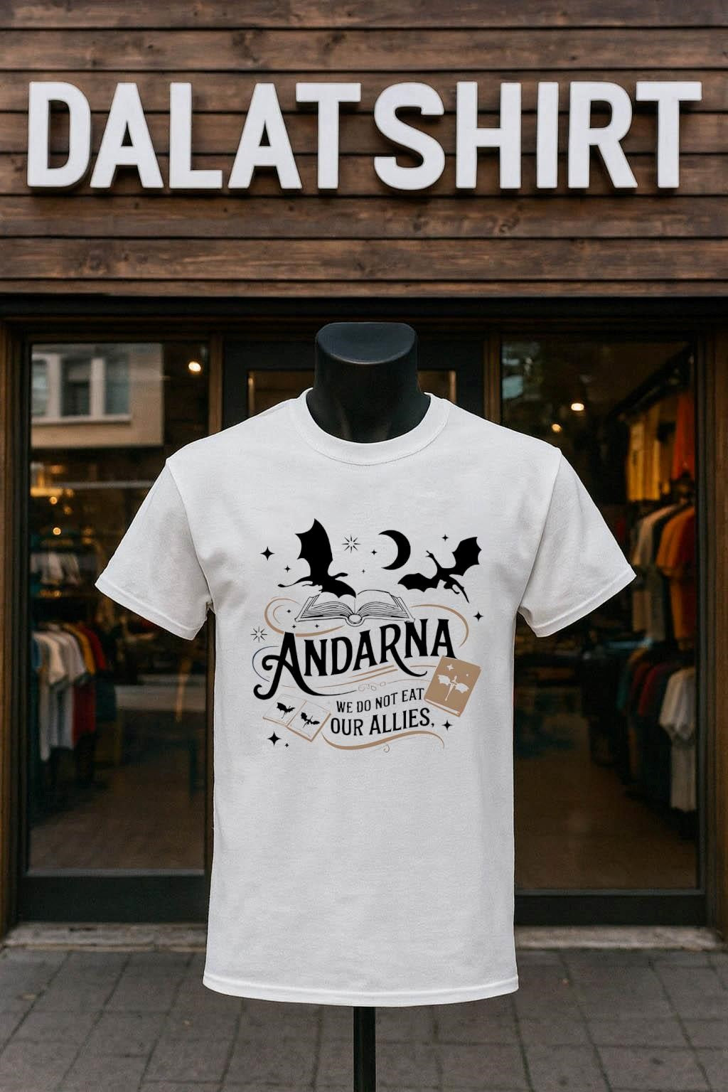 Andarna We Do Not Eat Our Allies Dragon Fantasy Book shirt