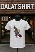 Angry Bird Pelican And Man Falling shirt