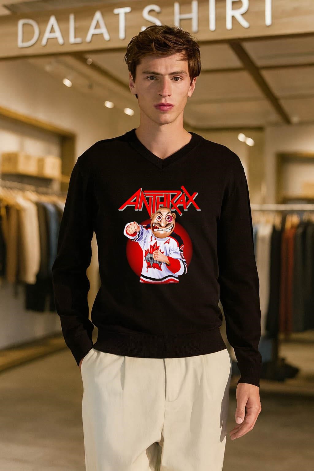 Anthrax Metal Band Mascot Hockey Jersey Graphic shirt