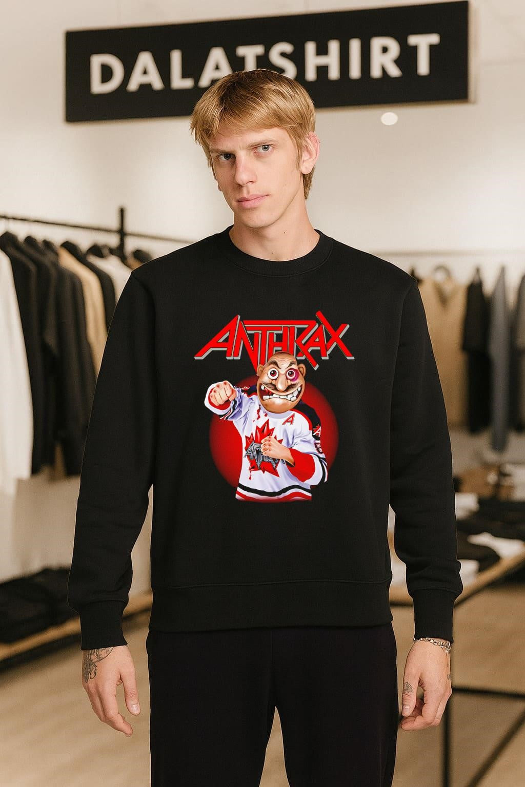 Anthrax Metal Band Mascot Hockey Jersey Graphic shirt