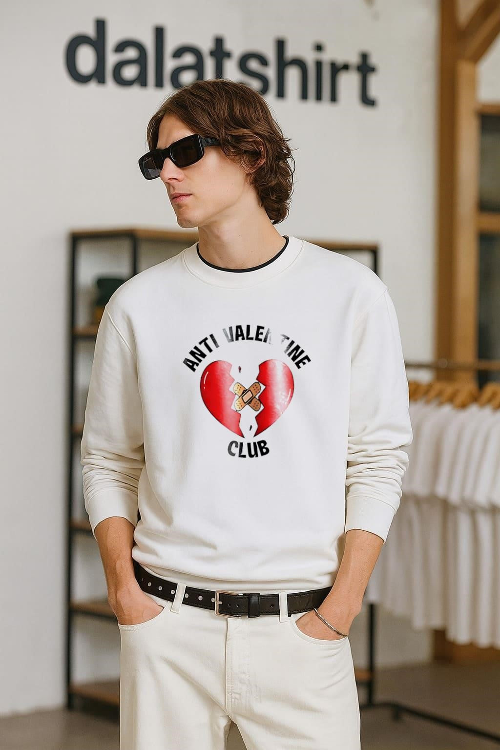 Anti Valentine Club Broken Heart Bandage shirt