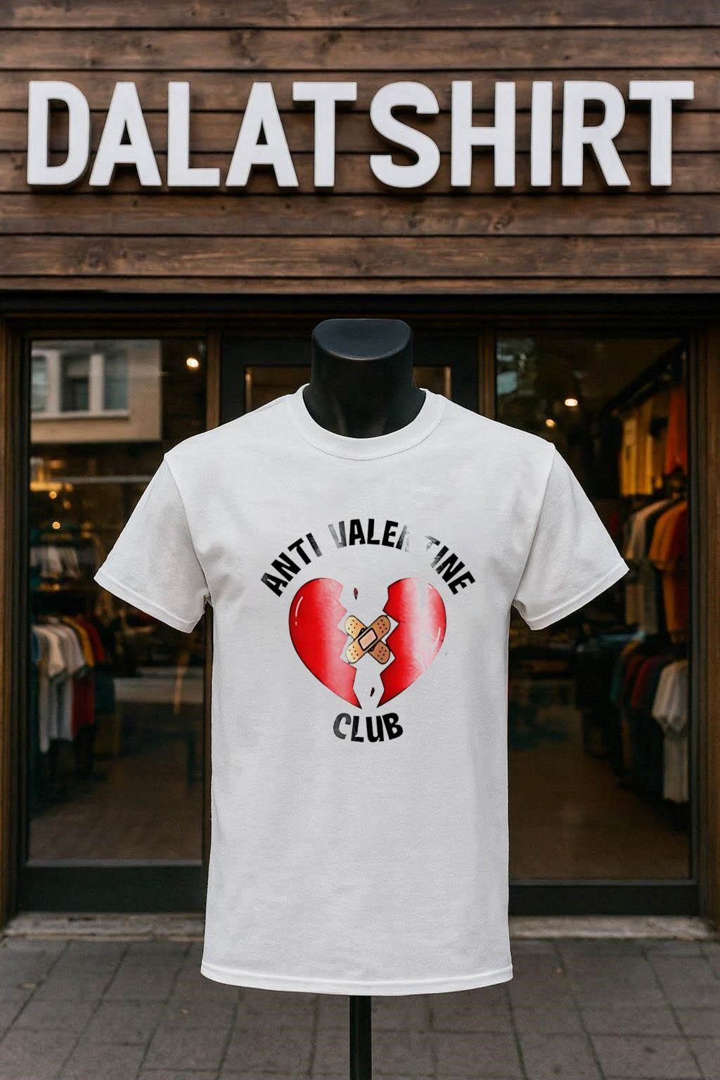 Anti Valentine Club Broken Heart Bandage shirt