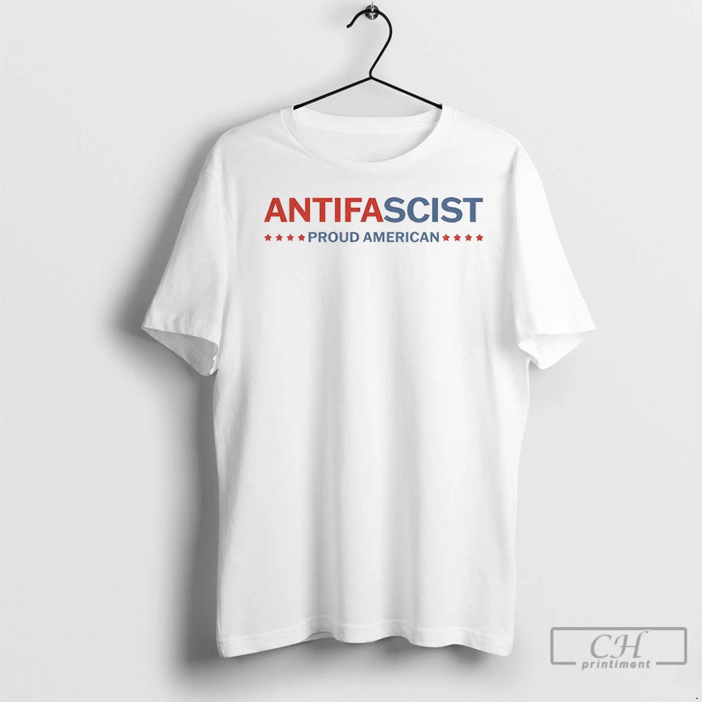 Antifa Antifascist Proud American T Shirts