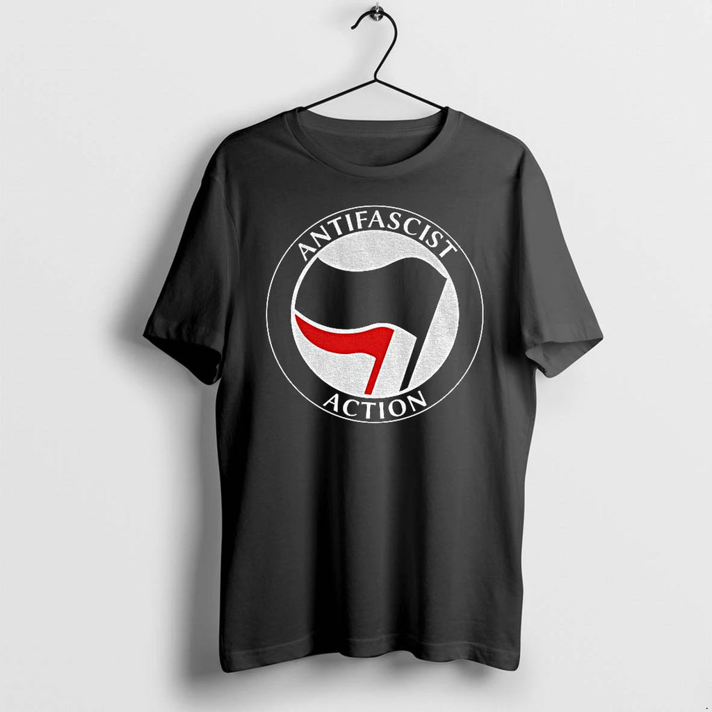 Antifascist Action Flag Logo Political Tshirts Sweater