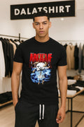Archive Skull with Arrows and Swallows Storm Background shirt