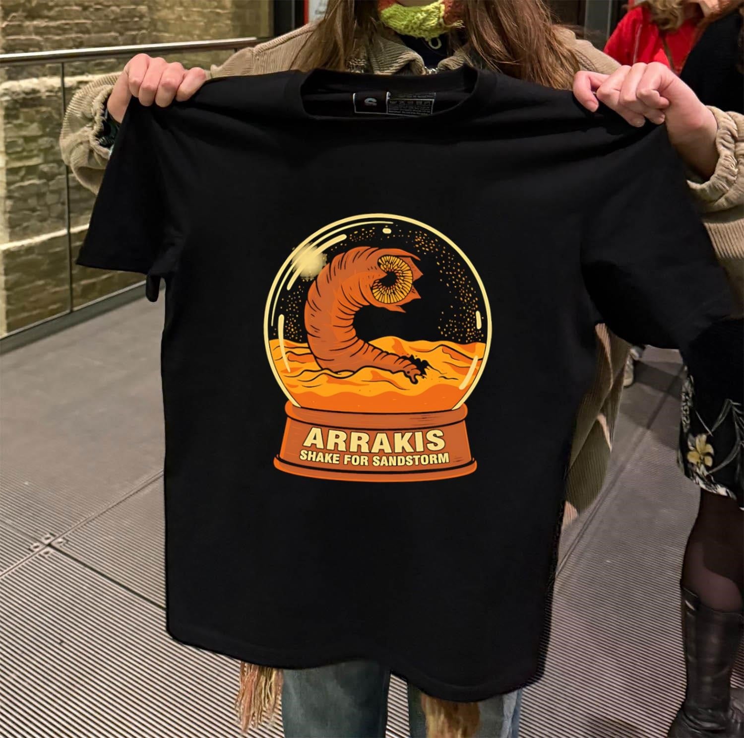 Arrakis Shake For Sandstorm Dune Shai-Hulud Sandworm Desert Snow Globe shirt