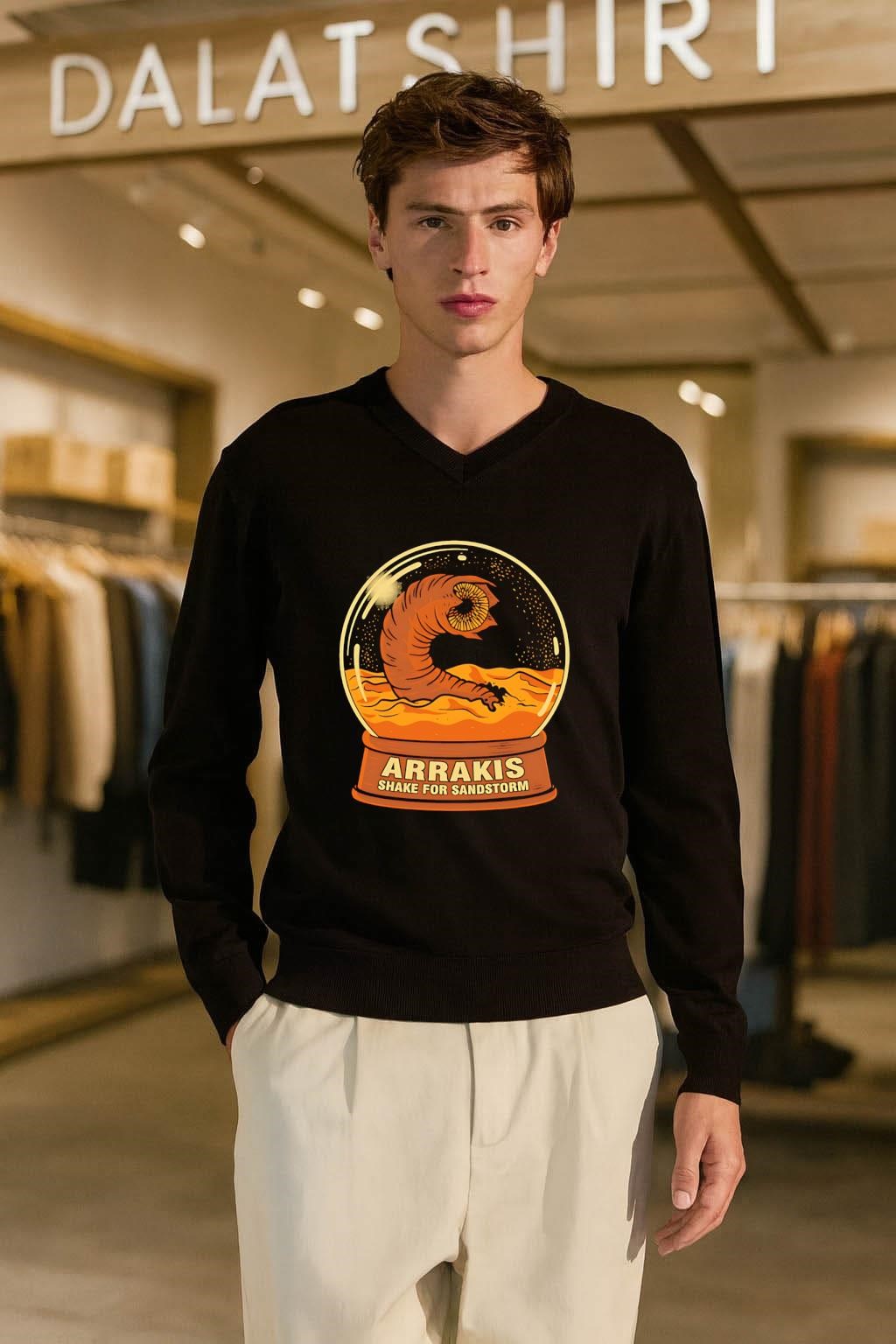 Arrakis Shake For Sandstorm Dune Shai-Hulud Sandworm Desert Snow Globe shirt