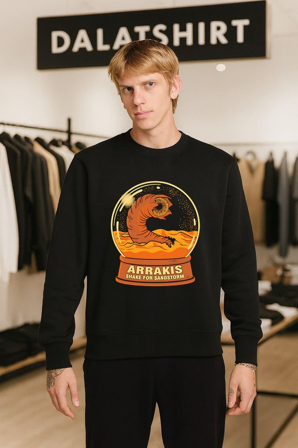 Arrakis Shake For Sandstorm Dune Shai-Hulud Sandworm Desert Snow Globe shirt