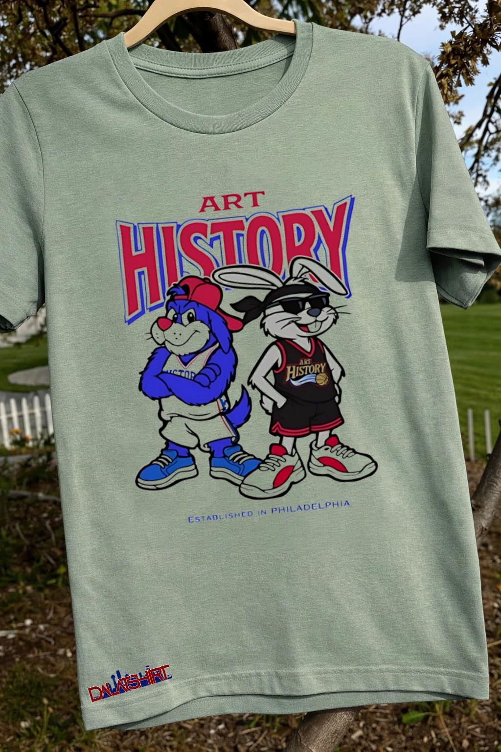 Art History Blue Dog And Grey Rabbit Established In Philadelphia shirt