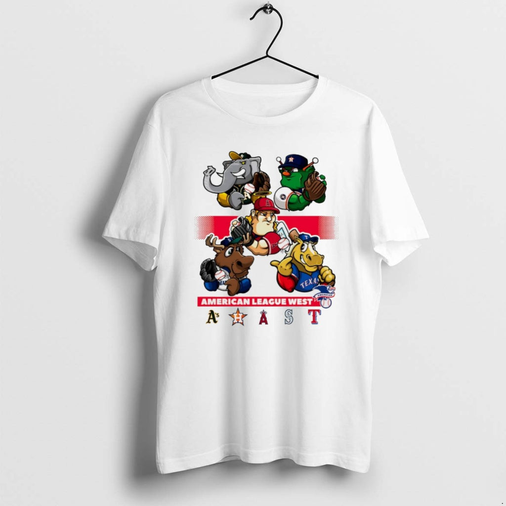Athletics Houston Astros La Angels Seattle Mariners Texas Rangers American League West T Shirts