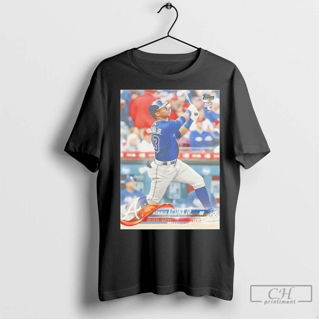 Atlanta Braves Ronald Acuna Jr Baseball Card Player Mlb T Shirts