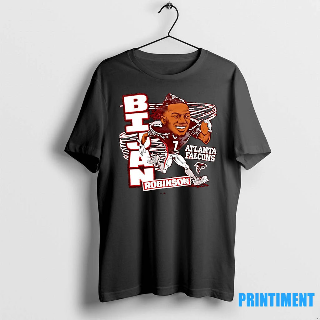 Atlanta Falcons Bijan Robinson Caricature Signature Tshirts Sweater