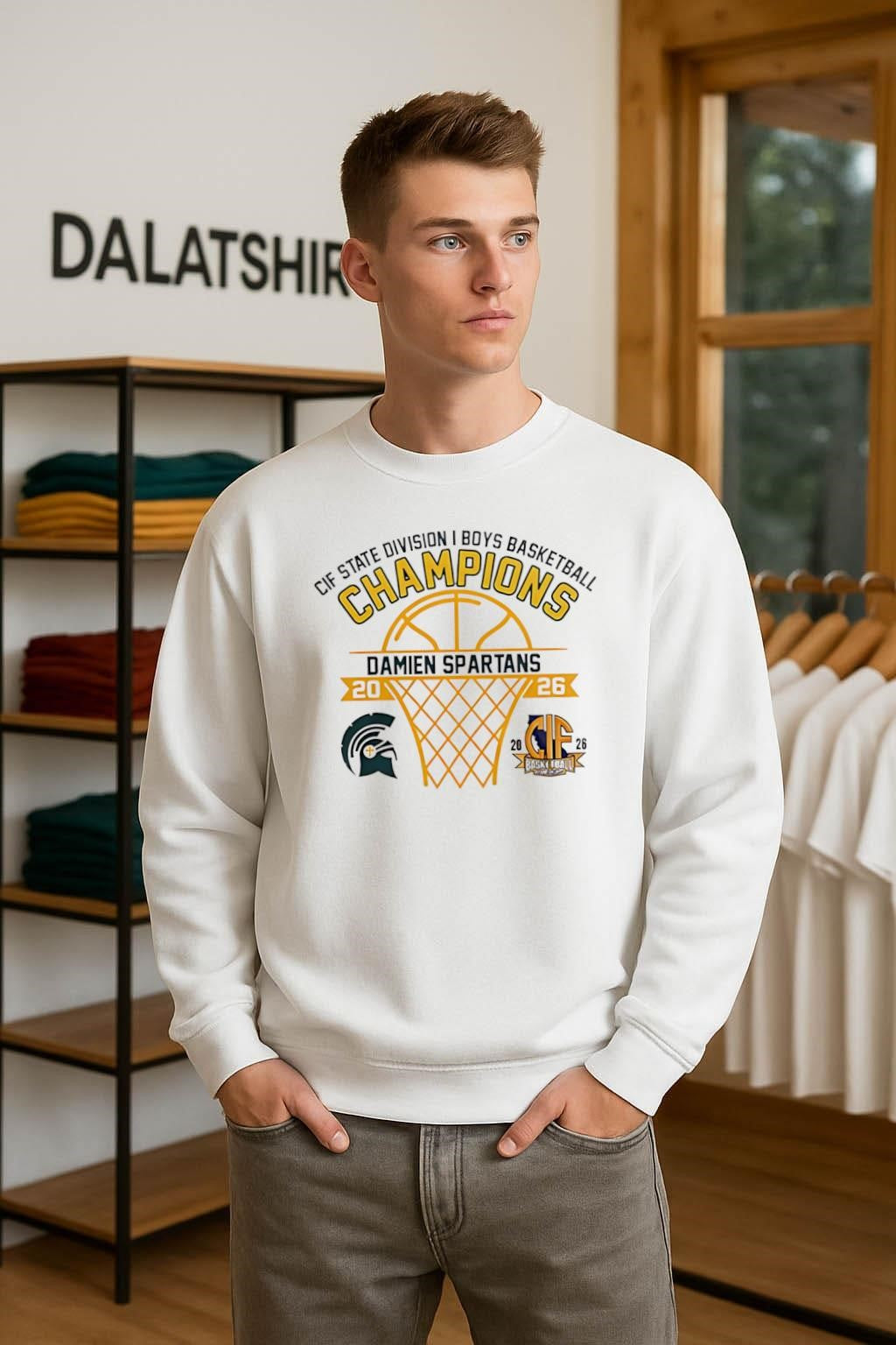 Awesome Damien Spartans 2026 CIF State Division I Boys Basketball Champions shirt