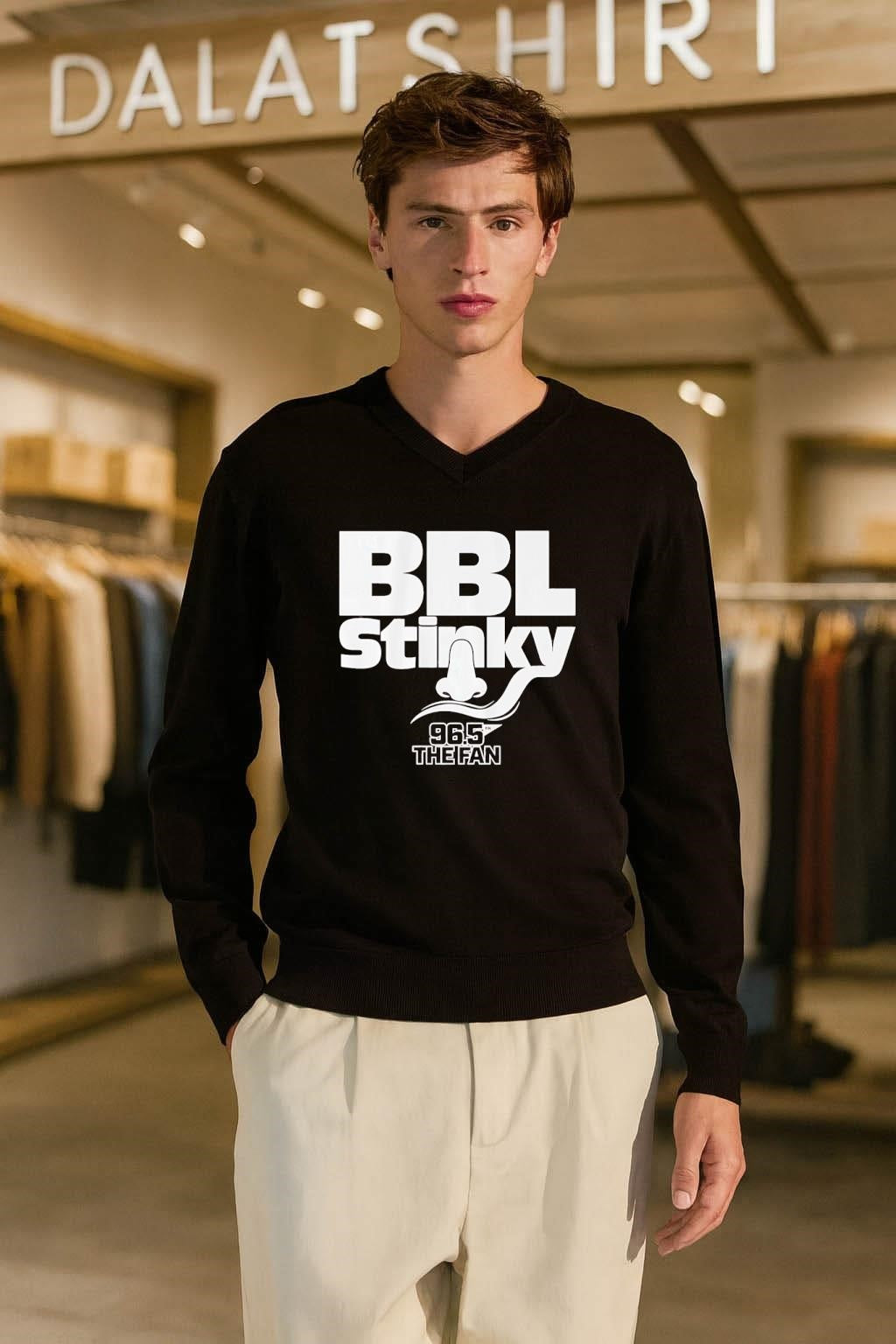BBL Stinky Nose Mustache 96.5 THE FAN Sports Radio shirt