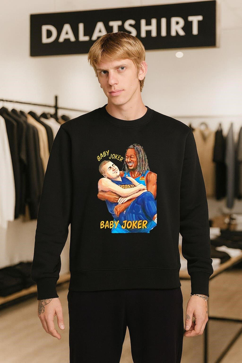 Baby Joker Nikola Jokic Held by Shai Gilgeous-Alexander shirt