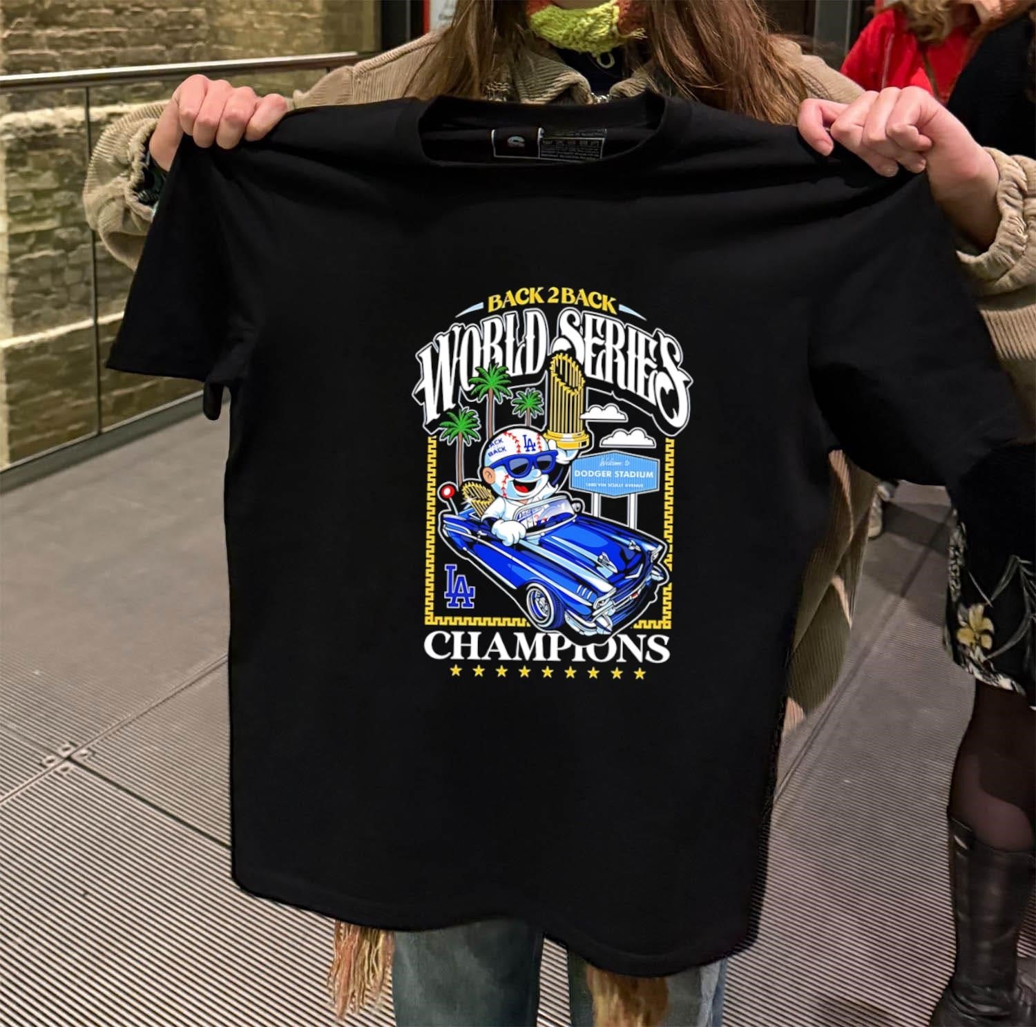 Back 2 Back World Series Champions Dodger Stadium shirt