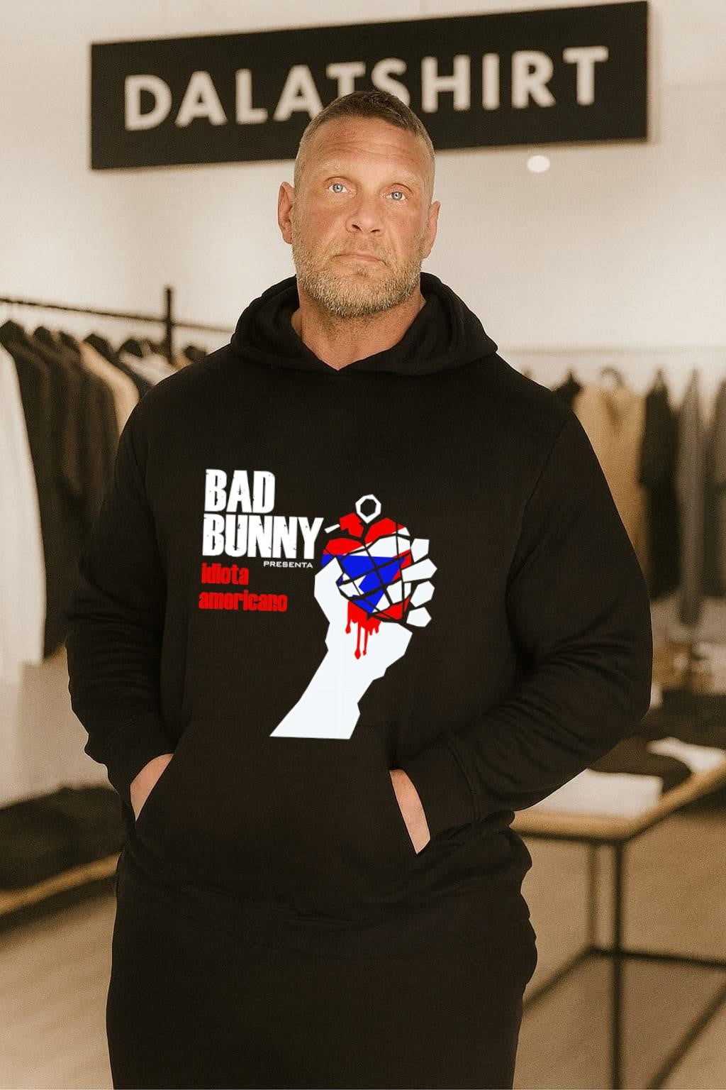 Bad Bunny American Idiot Puerto Rico Flag Grenade Hand shirt