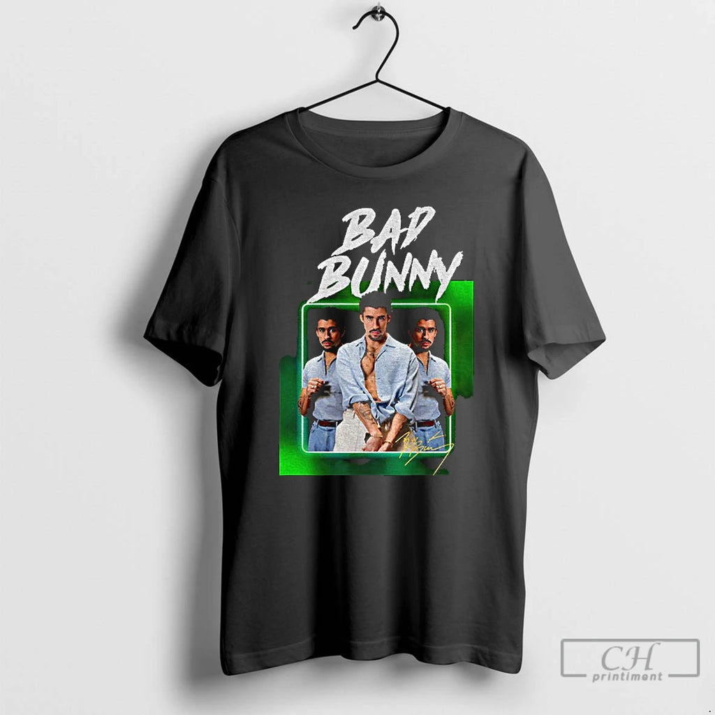 Bad Bunny Benito Bowl 2026 Puerto Rican Signature Graphic T Shirts