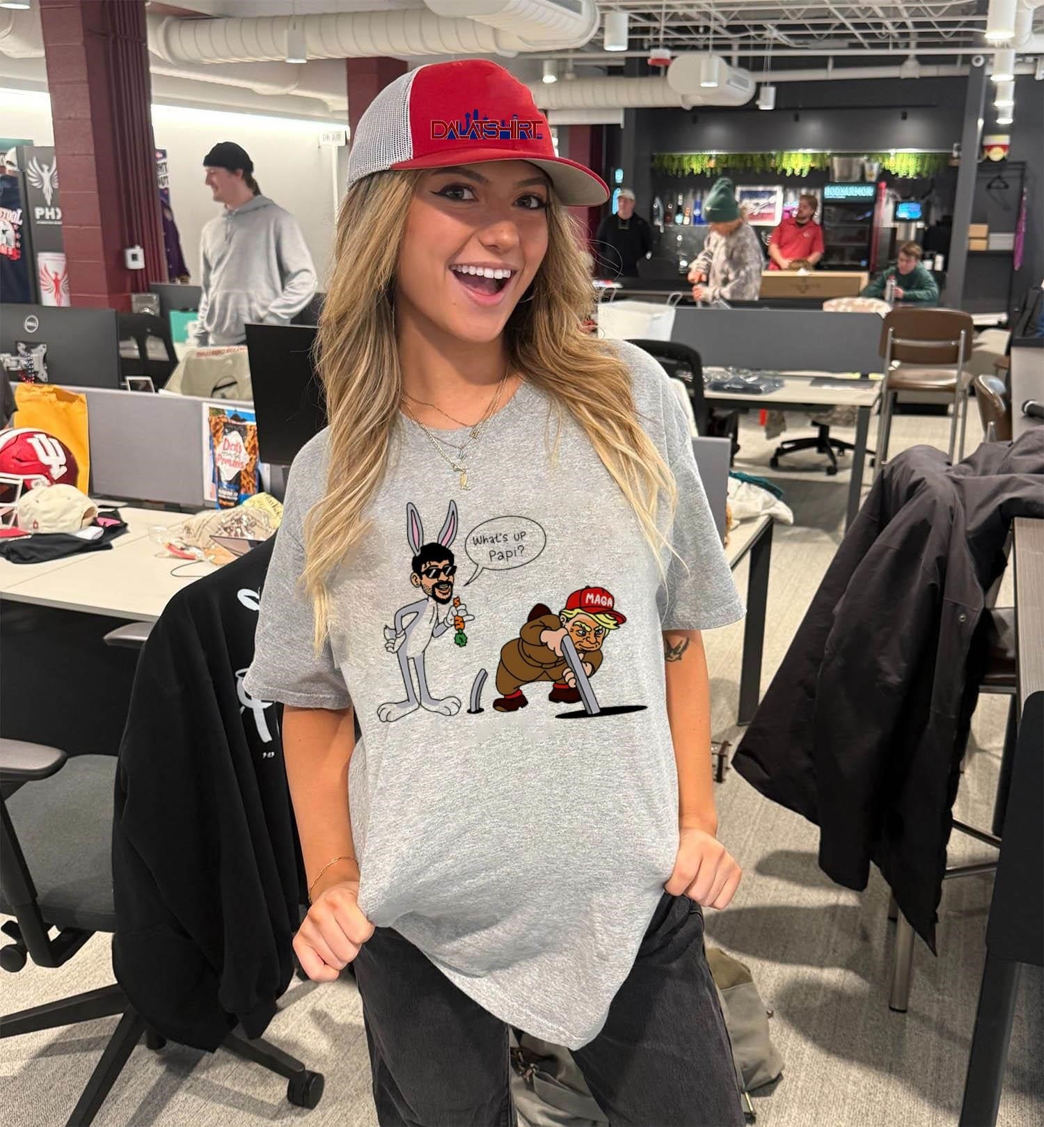Bad Bunny Bugs Bunny and Donald Trump Elmer Fudd shirt