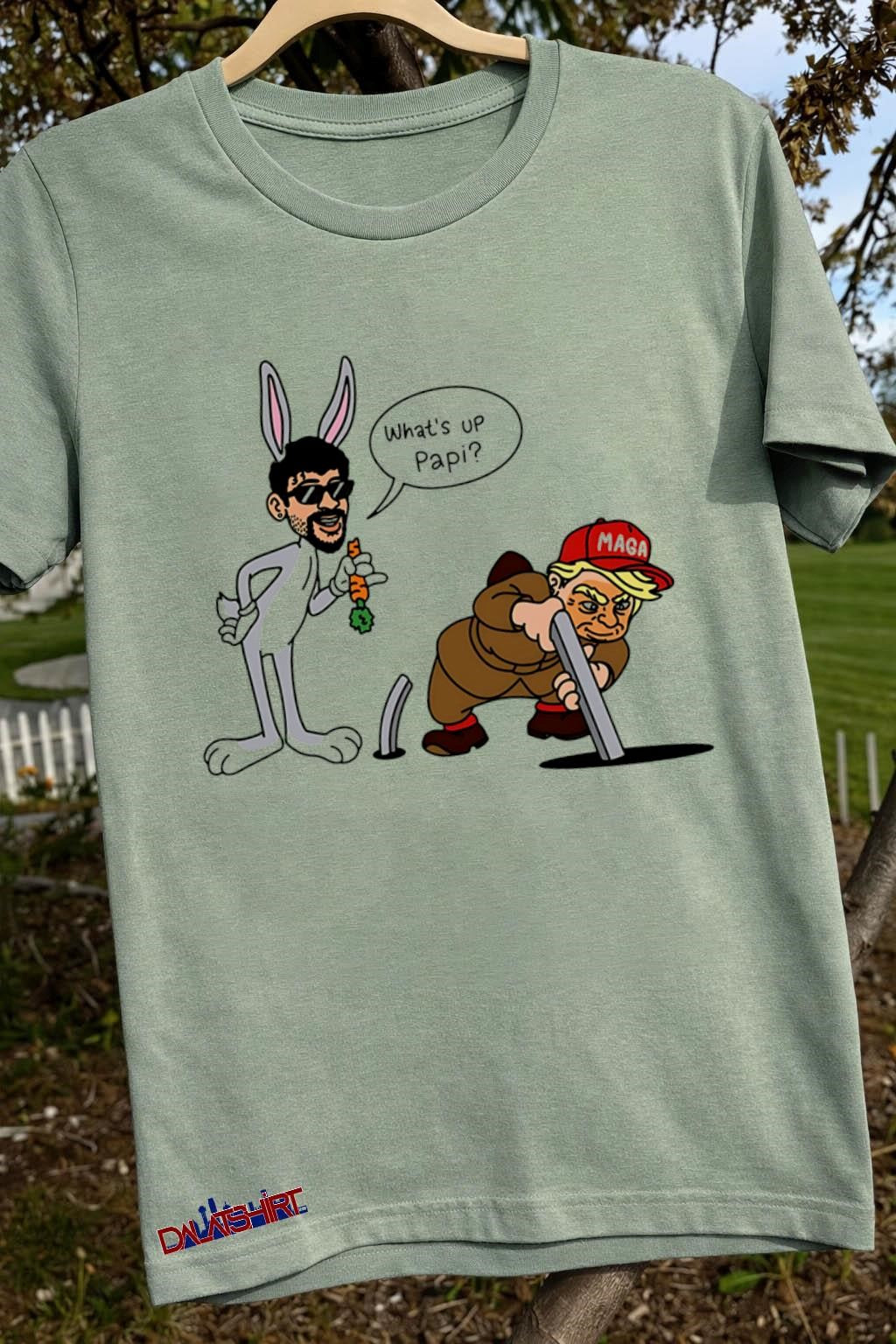 Bad Bunny Bugs Bunny and Donald Trump Elmer Fudd shirt
