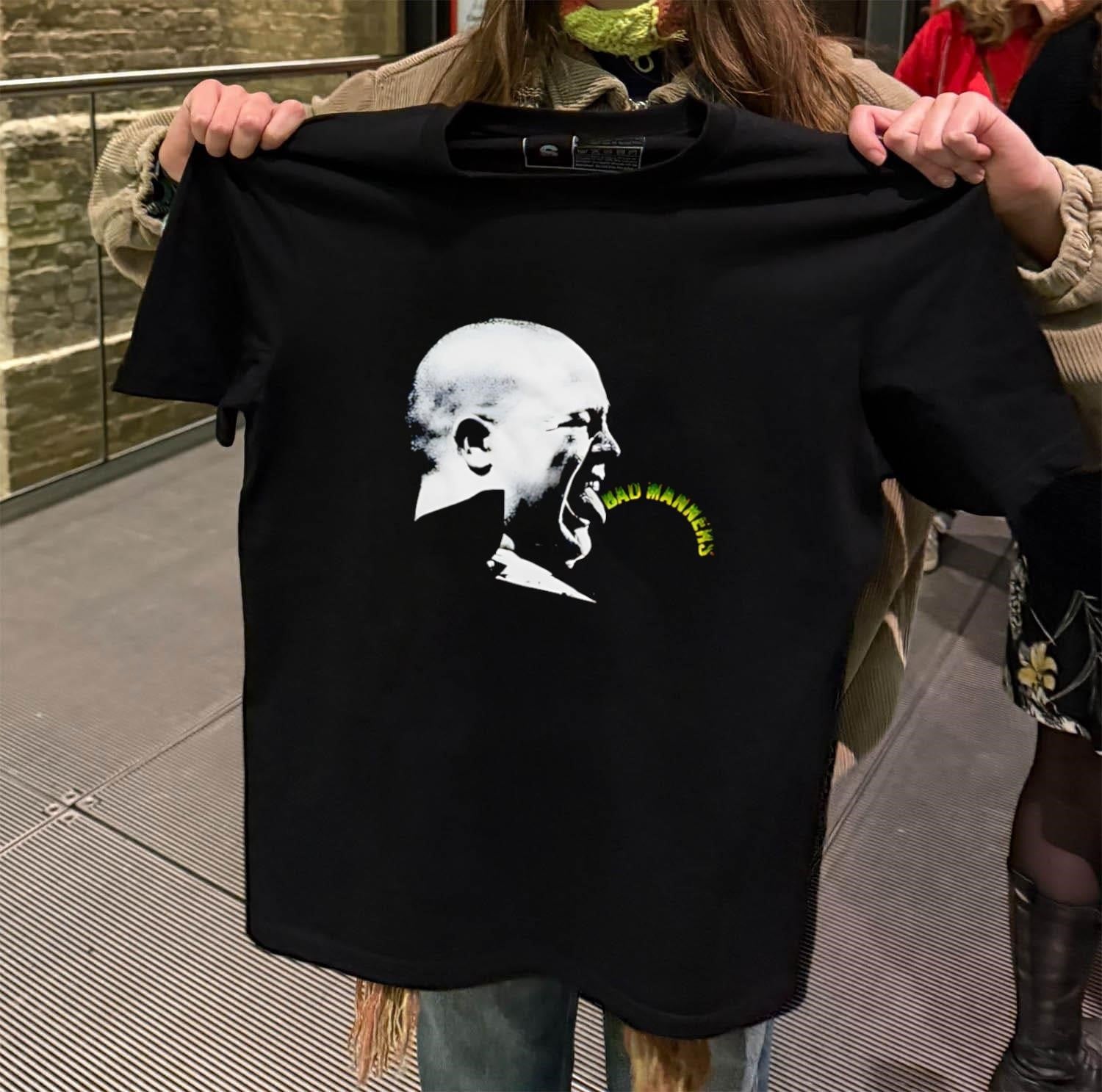 Bad Manners Buster Bloodvessel Profile Portrait Large Tongue Out shirt