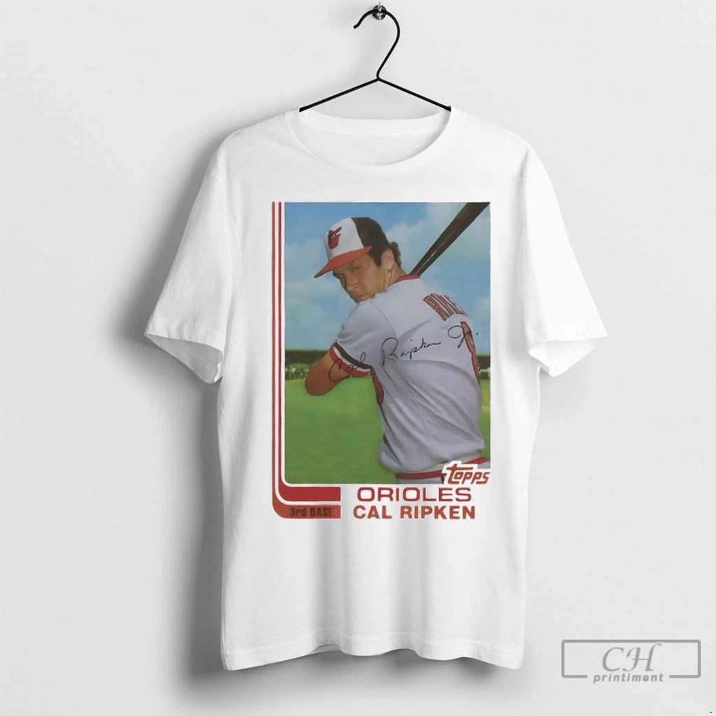 Baltimore Orioles Cal Ripken Jr Baseball Card Player Mlb Signature T Shirts