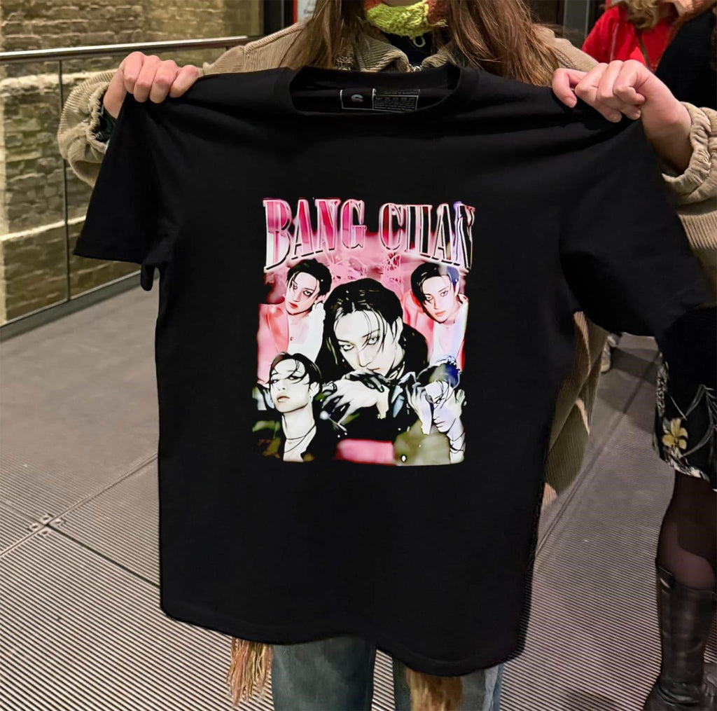 Bang Chan Stray Kids K-Pop Band Graphic Tribute Aesthetic shirt