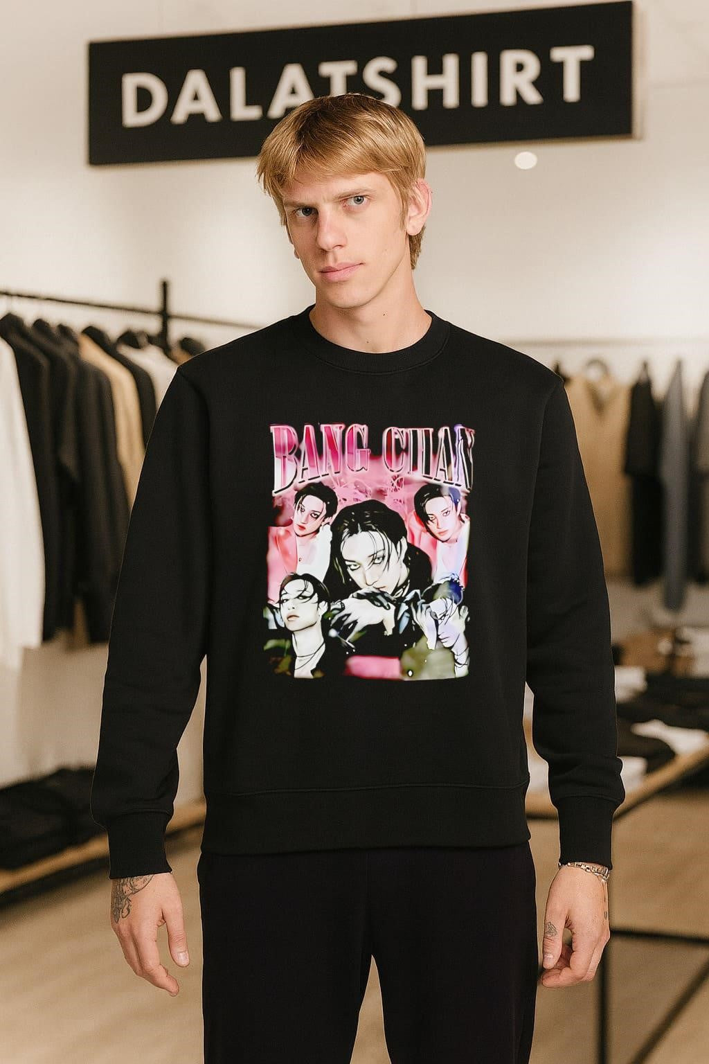 Bang Chan Stray Kids K-Pop Band Graphic Tribute Aesthetic shirt