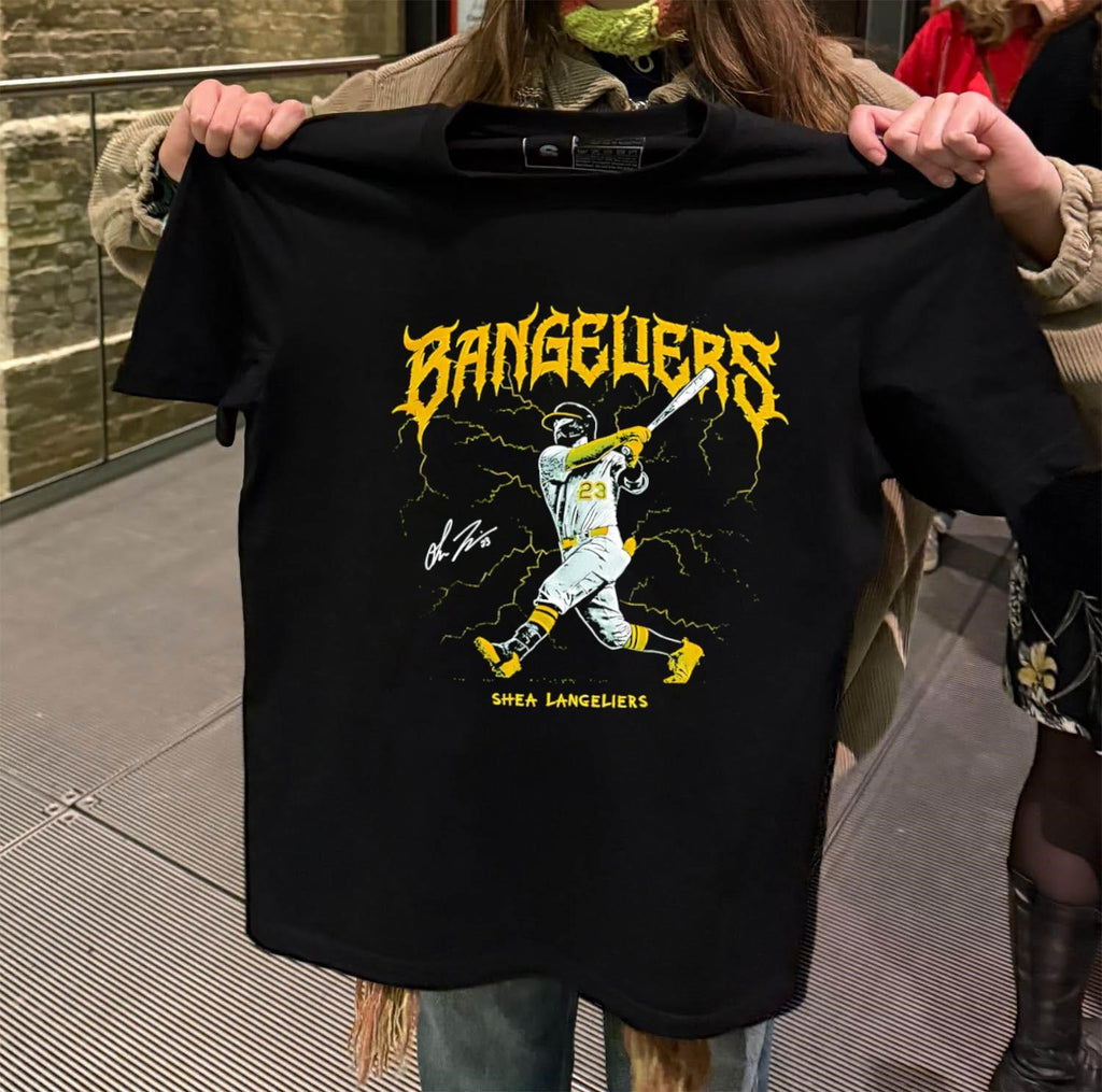 Bangeliers Shea Langeliers 23 Oakland Baseball Signature Lighting shirt