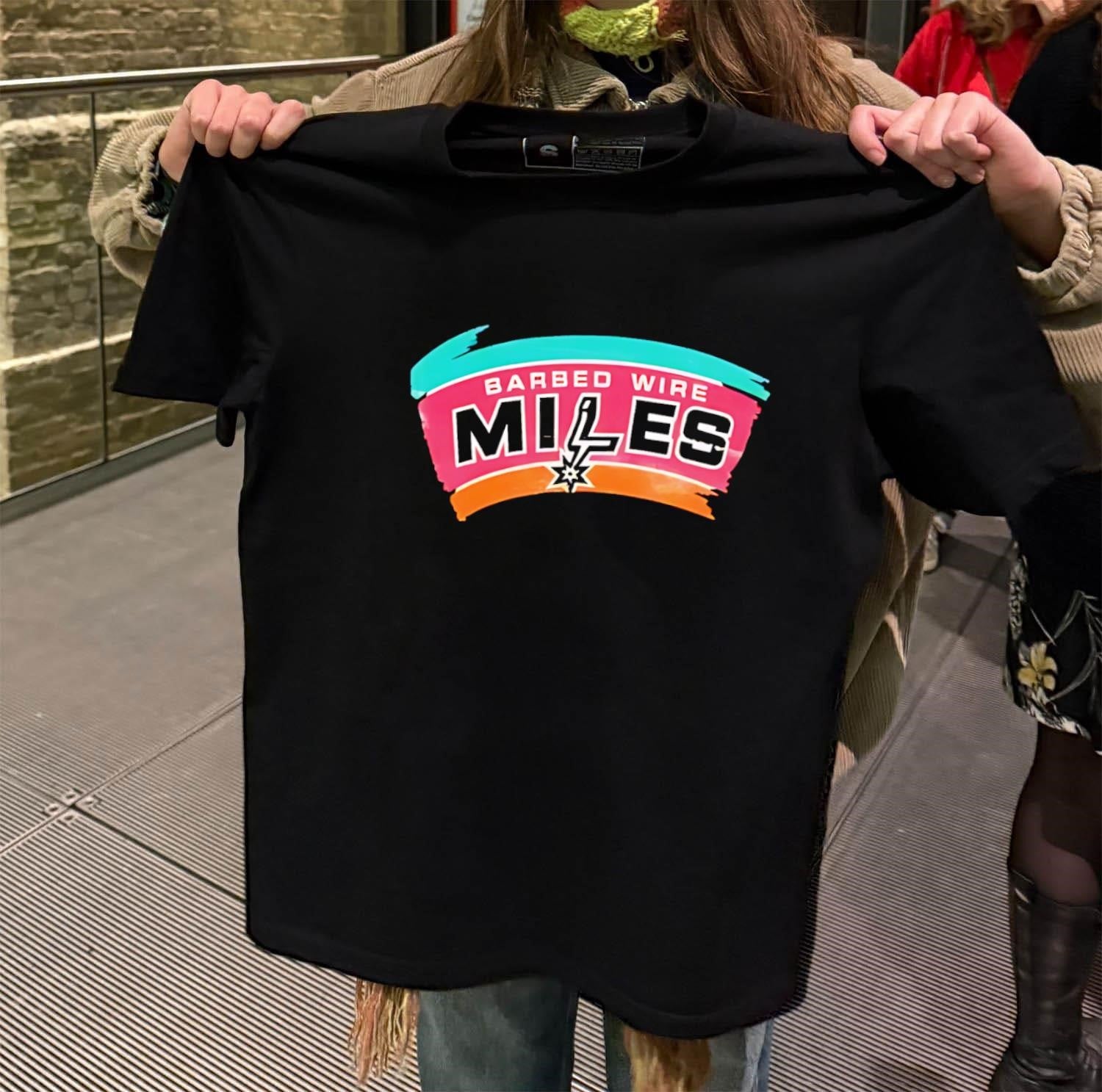 Barbed Wire Miles San Antonio Basketball Logo shirt