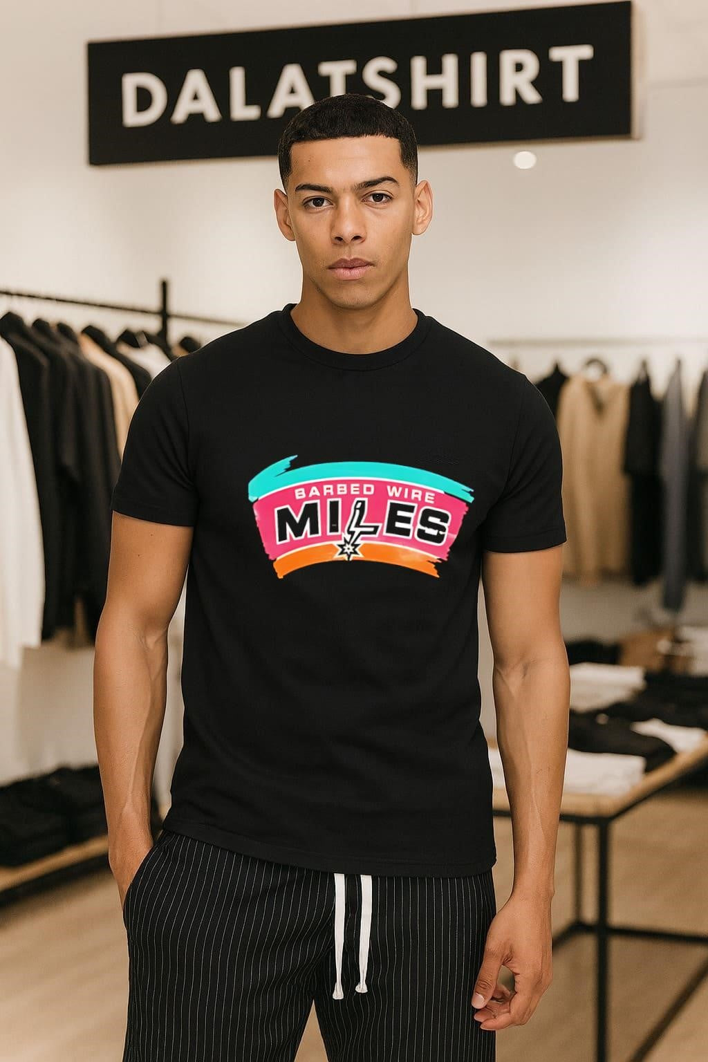 Barbed Wire Miles San Antonio Basketball Logo shirt
